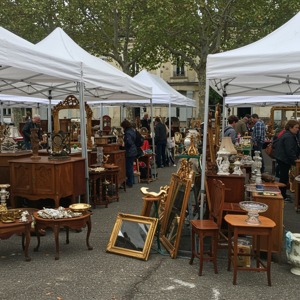 Luxury shopping at exclusive French antiques fair for investment pieces