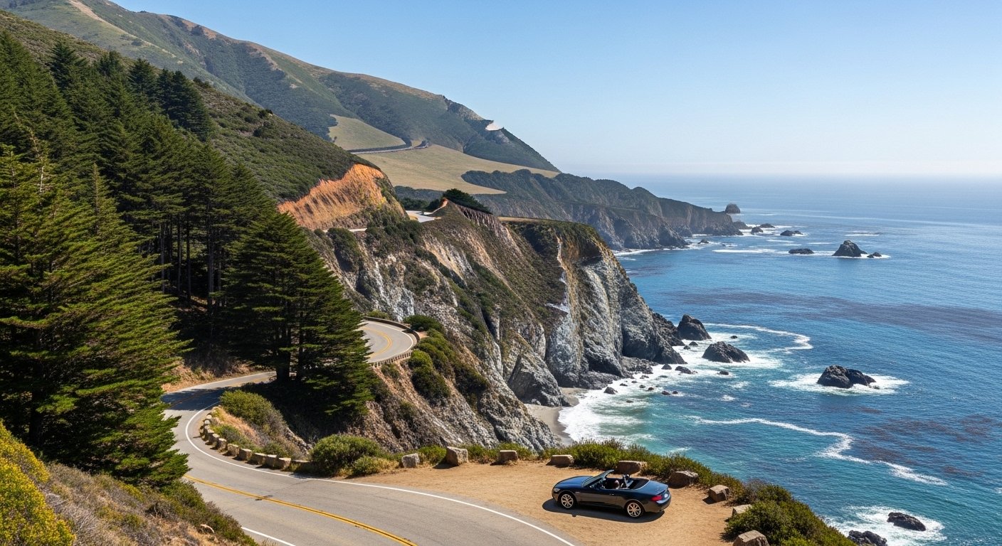 Big Sur's winding coastal road